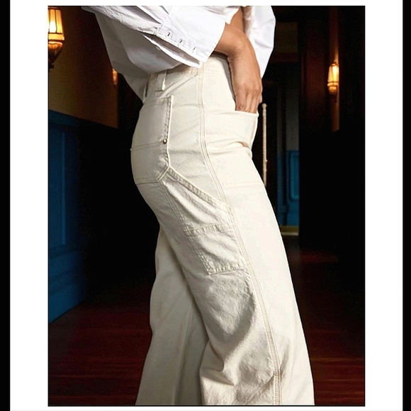 NWT Anthropologie Wide Leg Carpenter Pants by Pilcro - Picture 3 of 5